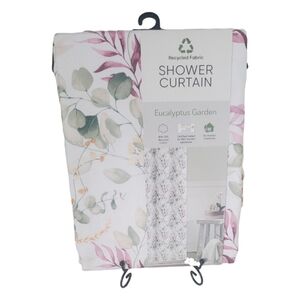 Colordrift Eucalyptus Garden Floral Print 72" Shower Curtain New in Package